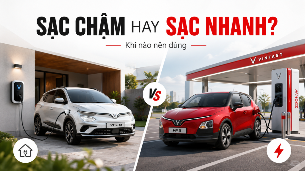 Sạc chậm và sạc nhanh khác nhau thế nào? Khi nào nên dùng?