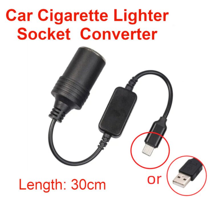 Dây Cáp Chuyển Đổi 30cm USB Type-C Sang Tẩu 12V