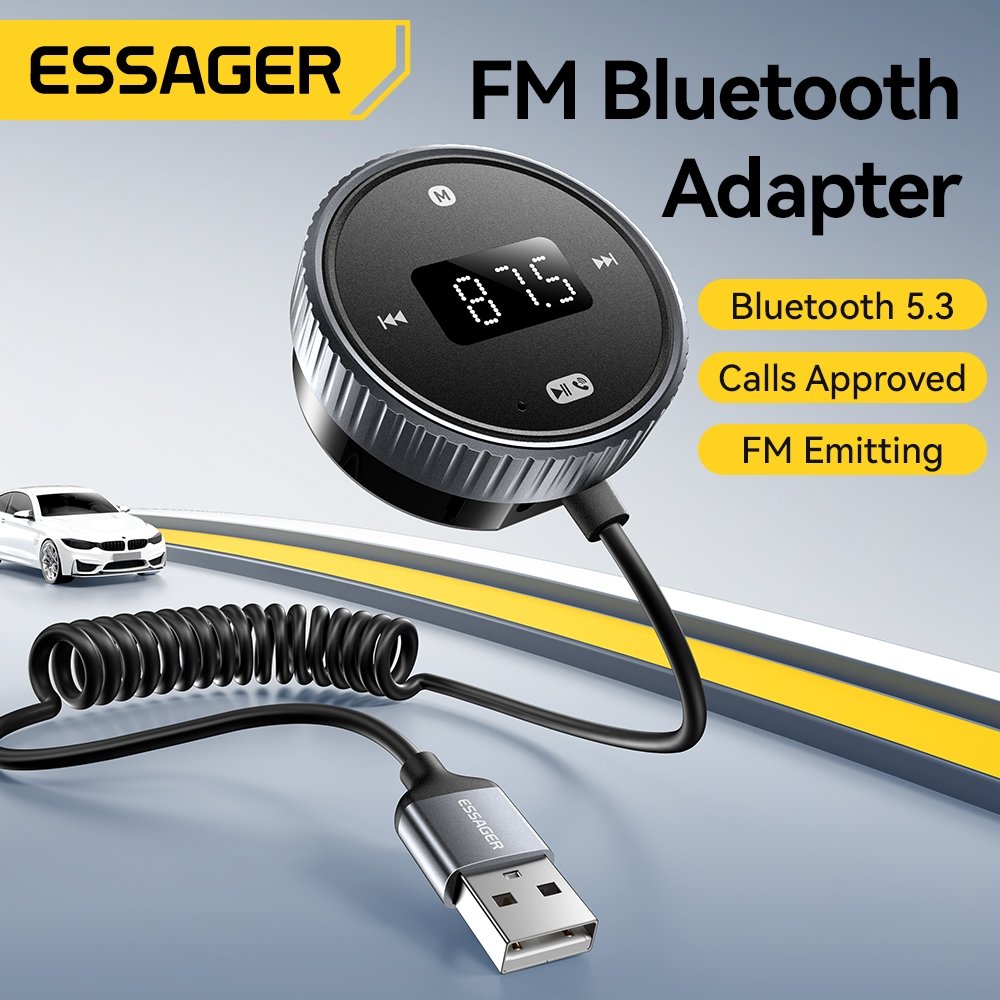 Bộ chuyển đổi Bluetooth Essager FM 5.3 có đầu vào TF + 3,5mm Hộp số ổn định