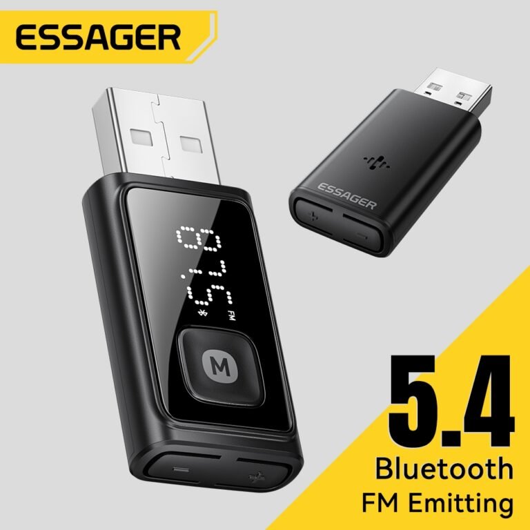 Essager Bộ chuyển đổi FM 5.4 Kết nối không dây FM hỗ trợ trả lời cuộc gọi