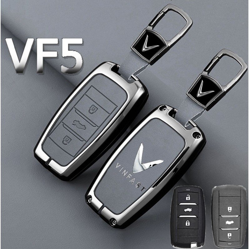 Vỏ Bọc Bảo Vệ Chìa Khóa Ô Tô Vinfast VF5 Chất Liệu Hợp Kim Mặt Bọc Khóa Cao Cấp