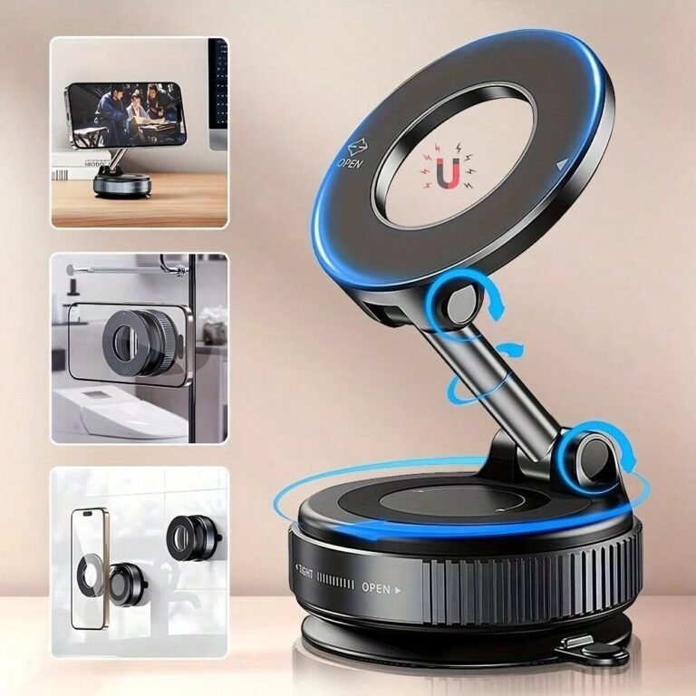 Đế điện thoại từ tính hút chân không hai mặt giữ điện thoại rảnh tay cho ô tô/gyms/ gương/bề mặt nhẵn