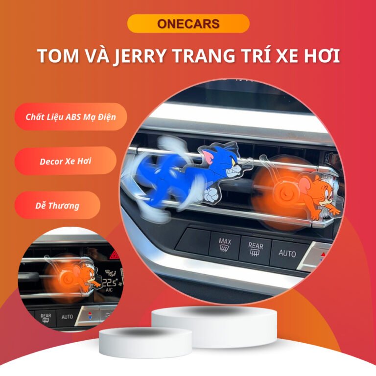 Mô Hình Tom Và Jerry Trang Trí Cửa Gió Xe Hơi Chất Liệu Acrylic Tinh Xảo