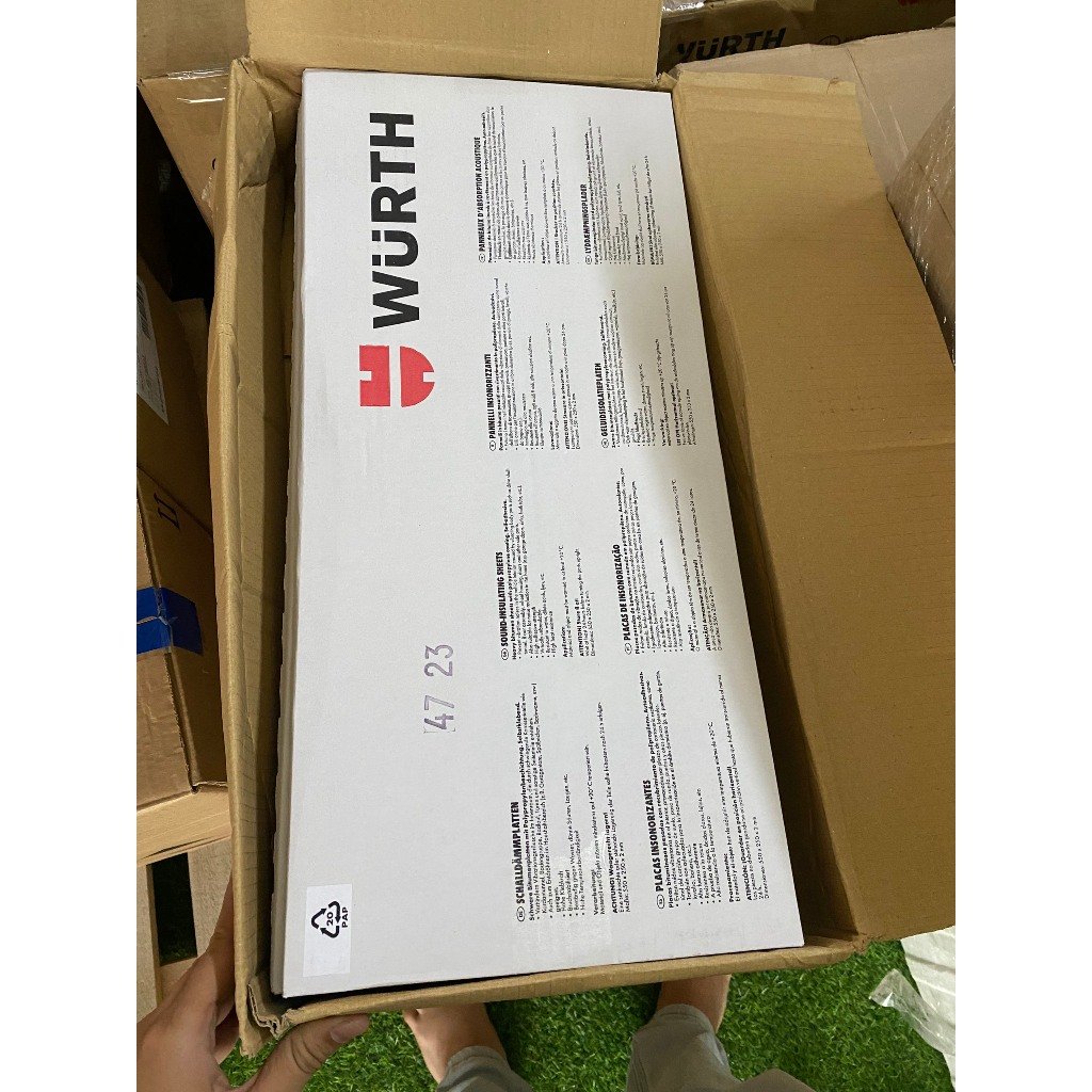 Hộp Dán Tiêu Âm , Cách Âm Chống Ồn ô tô Thương Hiệu Wurth ( Hộp bao gồm 6 tấm)