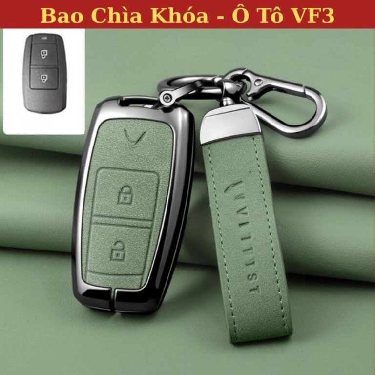 Vỏ Bảo Vệ Chìa Khóa Smartkey Hợp Kim Cao Cấp Áp Dụng Cho VF3 – Mặt Da Sang Trọng, Chống Trầy