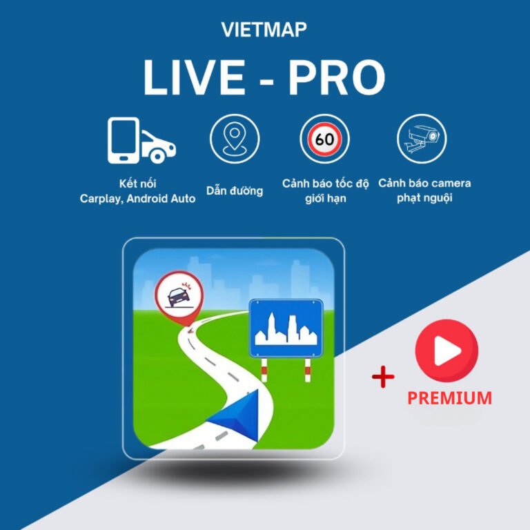 Thẻ Vietmap Live Pro – Bảo hành 24 tháng, Cảnh báo giao thông thông minh, Phiên bản Pro 2 năm