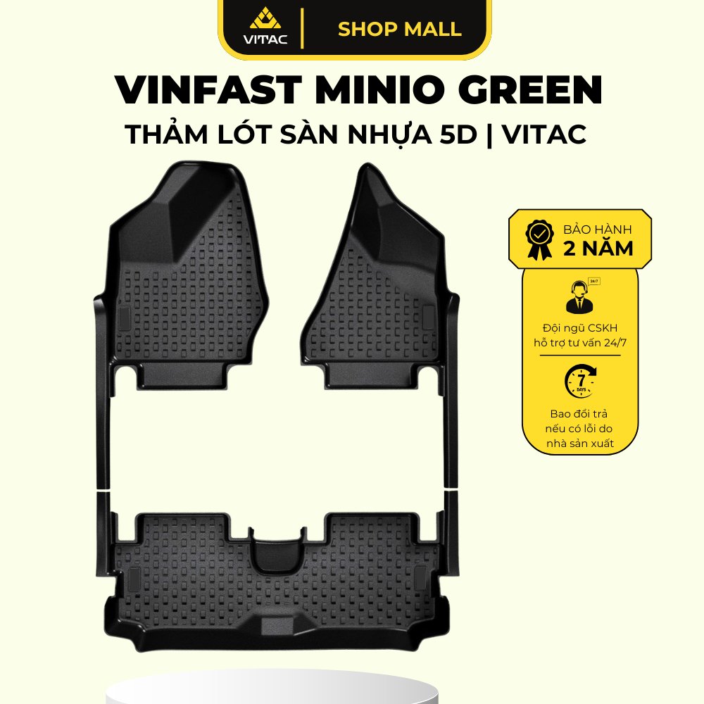 Thảm sàn nhựa đúc Vitac dành cho xe ô tô Vinfast Minio Green