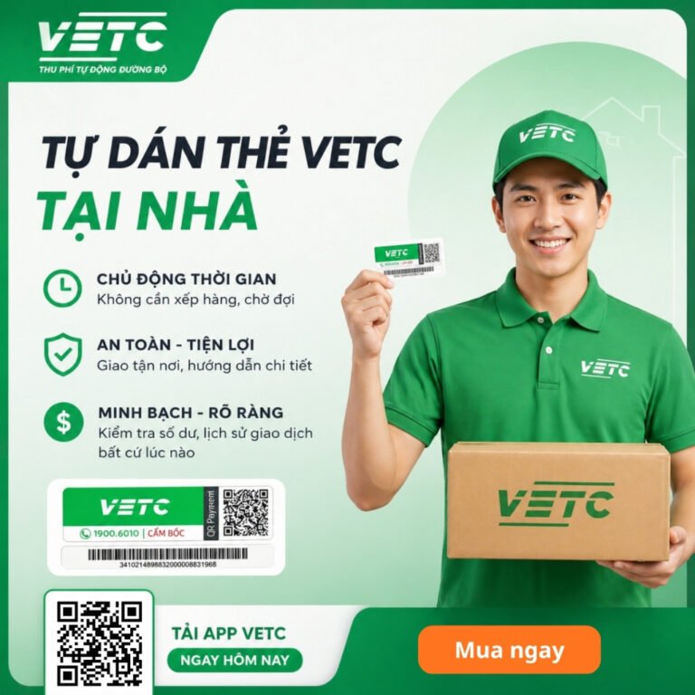 Thẻ VETC thu phí tự động dán tại nhà chính hãng – ETC Hà Nội