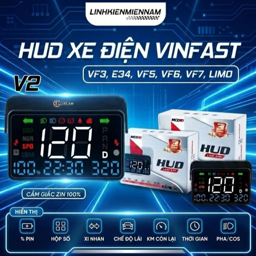 HUD MCD91 V2 xe điện Vinfast Minio Green, VF2