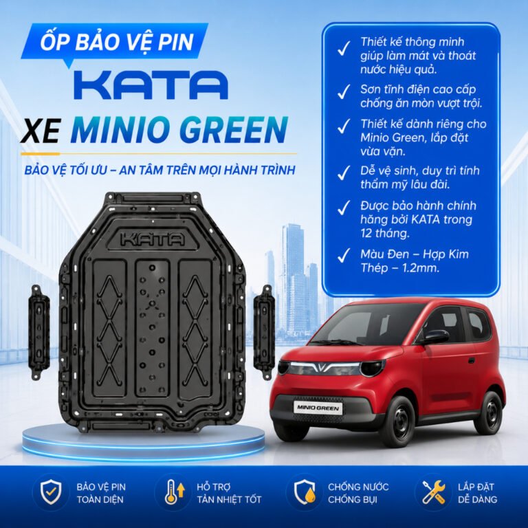 ỐP BẢO VỆ PIN XE MINIO GREEN – Giáp KATA bảo vệ pin cho xe Vinfast chính hãng cao cấp