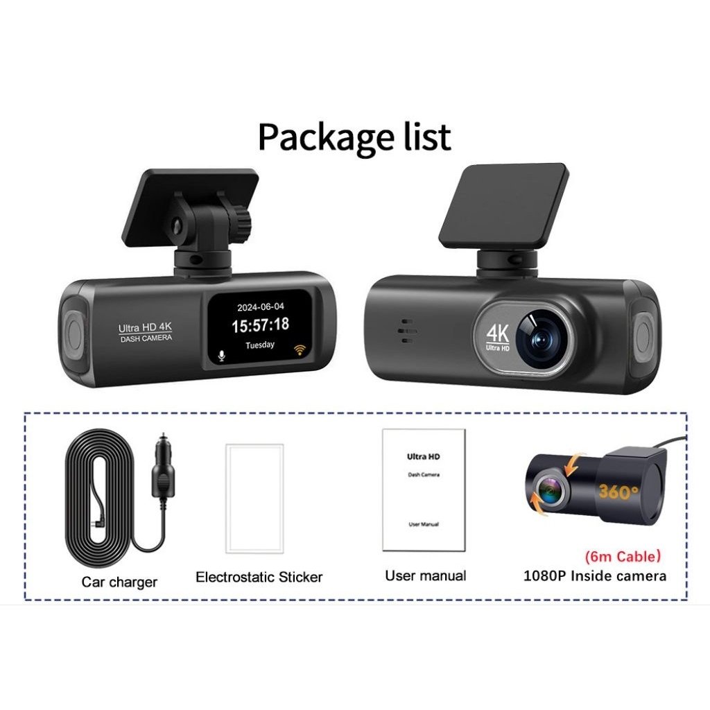 Camera hành trình FiveLand độ phân giải 2160p chất lượng video 4k