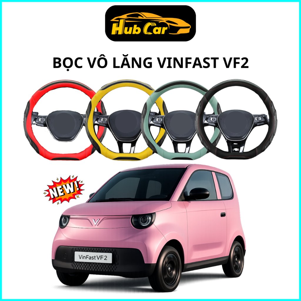 Bọc Vô Lăng Vinfast VF2 Bọc Vô Lăng Vinfast Cao Cấp D-Cut Size36 Siêu Đẹp