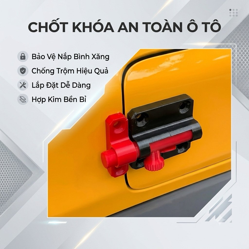 Chốt Khóa Trang Trí Nắp Bình Xăng Ô Tô VF2 Độc Lạ – Phụ Kiện Trang Trí Ngoại Thất Xe Hơi