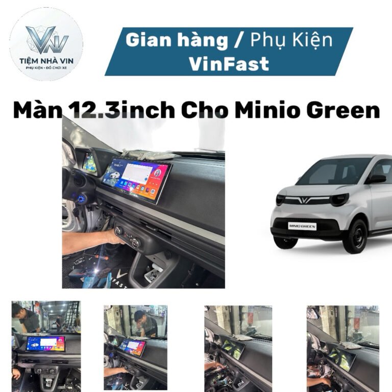 Màn hình 12.3inch cho Minio Green, Oledpro Ram 4/Rom 64GB, BH 18 tháng