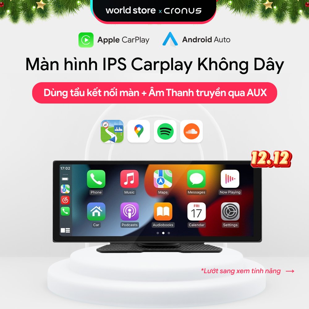 Màn hình IPS Cronus Carplay 10.26 inch – Hỗ trợ Apple Carplay & Android